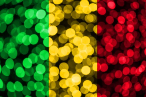 Vlag Van Mali Abstracte Wazig Bokeh Kerstmis Nieuwjaar Nationale Dag — Stockfoto