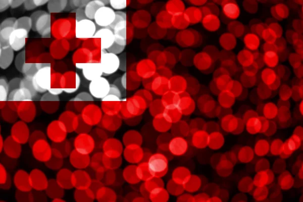 Tonga Abstracta Borrosa Bandera Bokeh Bandera Del Concepto Navidad Año — Foto de Stock