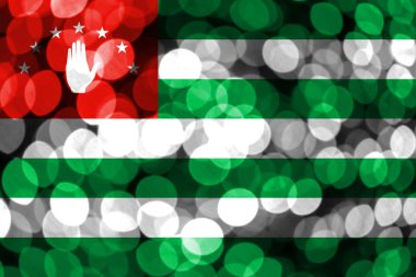 Abhazya soyut bulanık bokeh bayrak. Noel, yeni yıl ve ulusal gün kavramı bayrak.