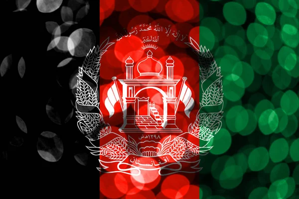 Afganisztán Absztrakt Homályos Bokeh Zászló Karácsony Nemzeti Nap Koncepció Zászló — Stock Fotó