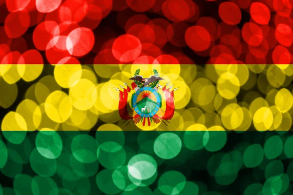 Bolívia Absztrakt Homályos Bokeh Zászló Karácsony Nemzeti Nap Koncepció Zászló — Stock Fotó