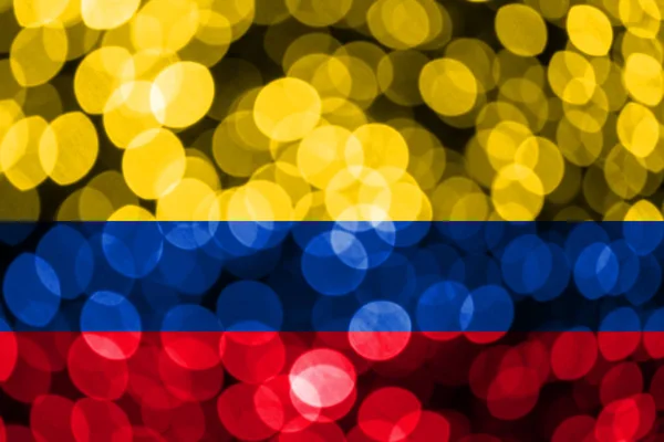 Vlajka Kolumbie Abstraktní Fuzzy Bokeh Vánoce Nový Rok Národní Den — Stock fotografie