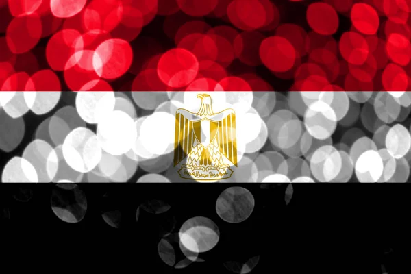 Vlag Van Abstracte Wazig Bokeh Van Egypte Kerstmis Nieuwjaar Nationale — Stockfoto
