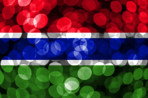 Gambia Abstract Blurry Bokeh Flag Bandera Del Concepto Navidad Año —  Fotos de Stock