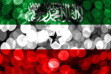 Somaliland soyut bulanık bokeh bayrak. Noel, yeni yıl ve ulusal gün kavramı bayrak.