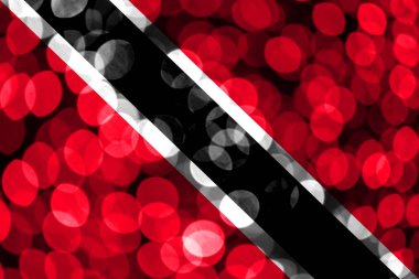 Trinidad ve Tobago soyut bulanık bokeh bayrak. Noel, yeni yıl ve ulusal gün kavramı bayrak.