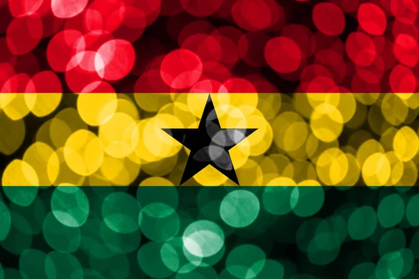 Ghana Abstract Blurry Bokeh Flag Bandera Del Concepto Navidad Año — Foto de Stock