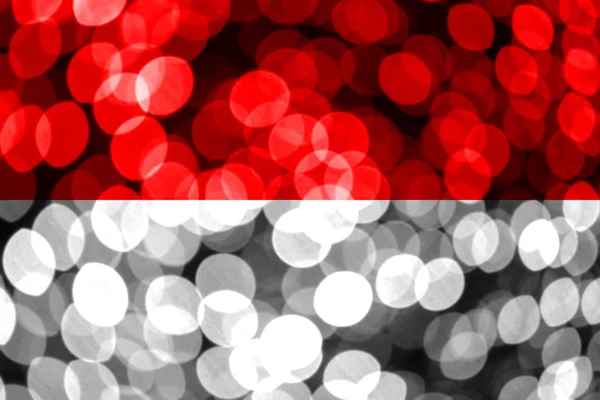 Indonesia Bendera Buram Abstrak Bokeh Natal Tahun Baru Dan Hari — Stok Foto