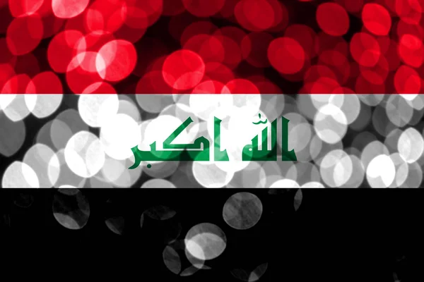 Iraq Abstract Blurry Bokeh Flag Bandera Del Concepto Navidad Año — Foto de Stock