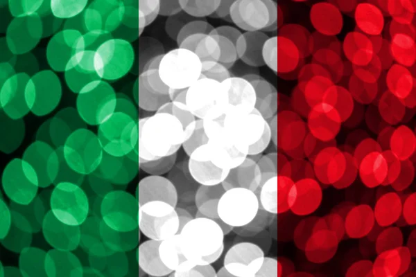 Italien Abstrakt Suddiga Bokeh Flagga Jul Nyår Och National Dag — Stockfoto