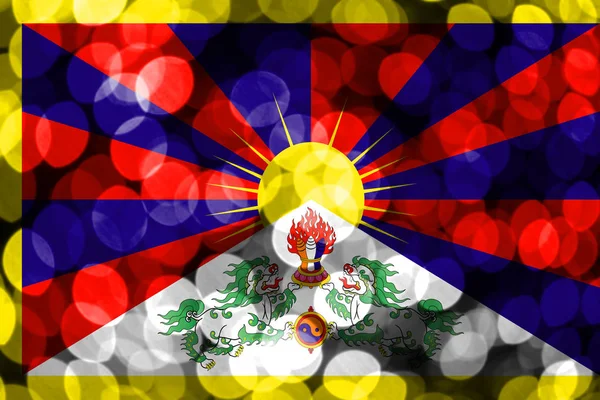 Bandeira Bokeh Embaçada Abstrata Tibete Natal Ano Novo Bandeira Conceito — Fotografia de Stock