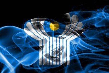 Renkli duman siyah arka plan üzerine izole Commonwealth ulusal bayrak imal