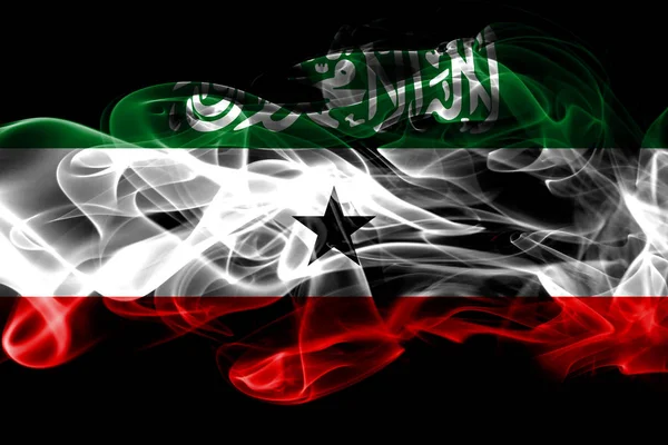 National Flag Somaliland Made Colored Smoke Isolated Black Background — Stock Photo, Image