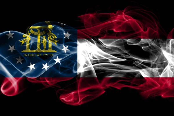 Georgia State Smoke Flag Estados Unidos América — Fotografia de Stock