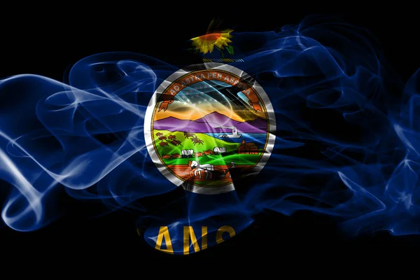 Kansas State Smoke Flag United States America — Stock Photo, Image