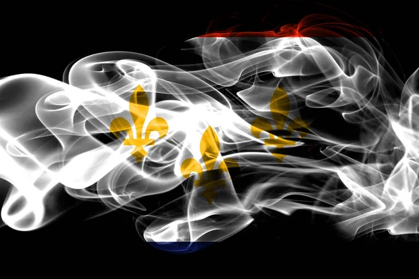 New Orleans City Smoke Flag Louisiana State United States America — Stock Photo, Image