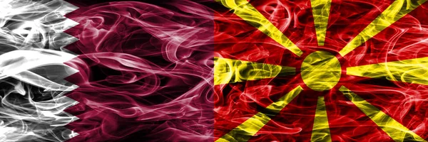 Βανκούβερ Προβατάκια Μακεδονία Μακεδονικά Καπνίζουν Σημαίες Που Τοποθετούνται Δίπλα Δίπλα — Φωτογραφία Αρχείου