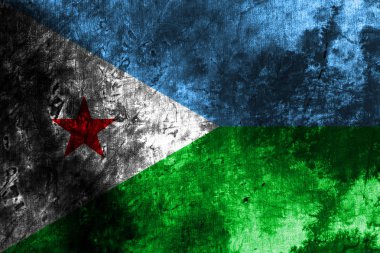 Eski Cibuti grunge arka plan bayrak