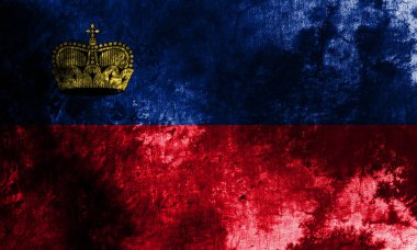 Eski Liechtenstein grunge arka plan bayrak