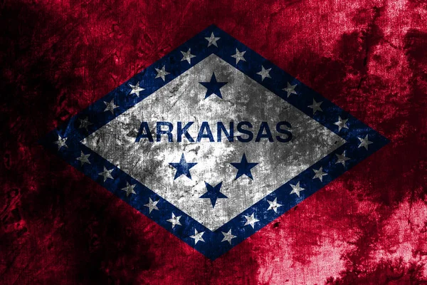 Arkansas Státní Vlajka Grunge Spojené Státy Americké — Stock fotografie