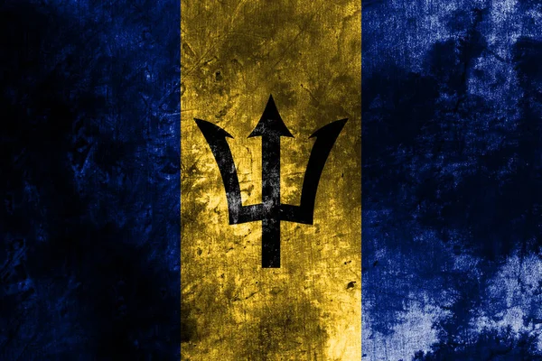 Stará Barbados Grunge Pozadí Vlajka — Stock fotografie