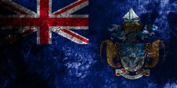 Tristan Cunha Grunge Flag Territori Oltremare Britannici Bandiera Del Territorio — Foto Stock