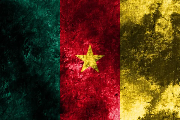 Stará Kamerun Grunge Pozadí Vlajka — Stock fotografie