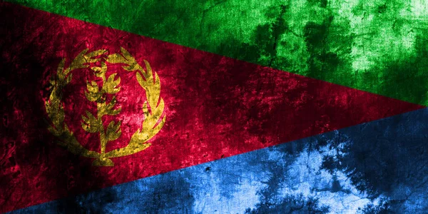Régi Eritrea Grunge Háttér Zászló — Stock Fotó