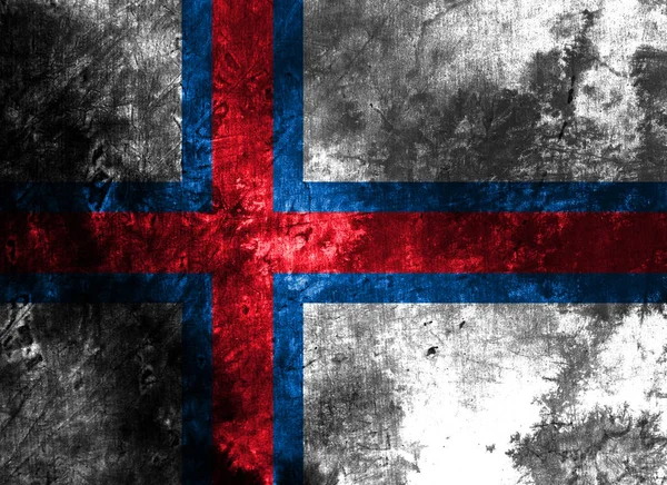 Гранж Флаг Фарерских Островов Флаг Дании — стоковое фото