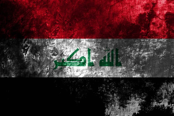 Old Iraq Grunge Hintergrundflagge — Stockfoto