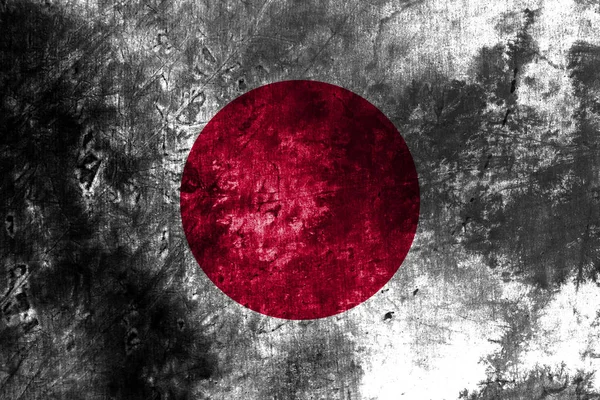 Old Japan grunge background flag