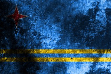  Aruba grunge bayrak, Hollanda bağımlı bölge bayrak