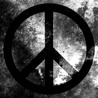 Barış işareti grunge duman bayrak