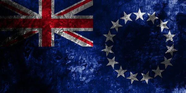 Wyspy Cooka Grunge Flaga Flaga Terytorium Zależne Nowej Zaeland — Zdjęcie stockowe