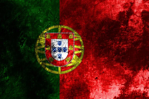 Velho Portugal Grunge Fundo Bandeira — Fotografia de Stock