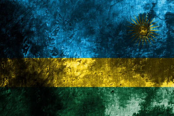 Vecchio Ruanda Grunge Sfondo Bandiera — Foto Stock
