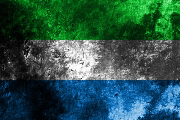 Old Sierra Leone Grunge Background Flag — Stock Photo, Image