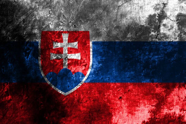 Old Slovakia Grunge Background Flag — Stock Photo, Image