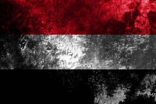 Alte Jemen Grunge Hintergrund Flagge — Stockfoto