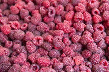 Taze ahududu arka plan. Doku ahududu çilek yakın