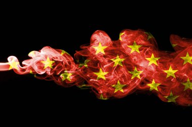 Çin soyut duman bayrak, Vietnam bayrağı.