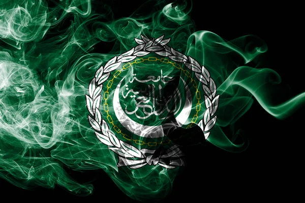 Arab League smoke flag, regional organization of Arab states — Stock Photo, Image