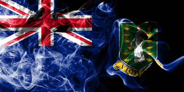 Britse Maagdeneilanden roken vlag, Britse overzeese gebieden, — Stockfoto