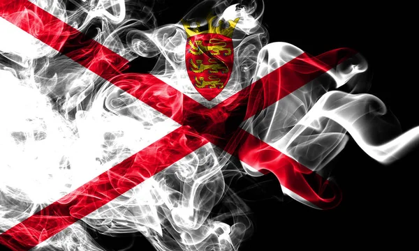 Bandera de humo Jersey, Bandera de territorio dependiente del Reino Unido — Foto de Stock