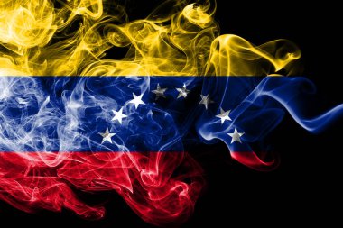 Venezuela duman bayrağı siyah zemin
