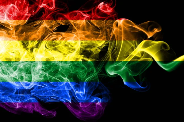 Bandera de humo gay, la bandera del arco iris —  Fotos de Stock