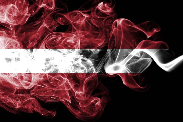 Σημαία Λετονίας καπνού — Φωτογραφία Αρχείου