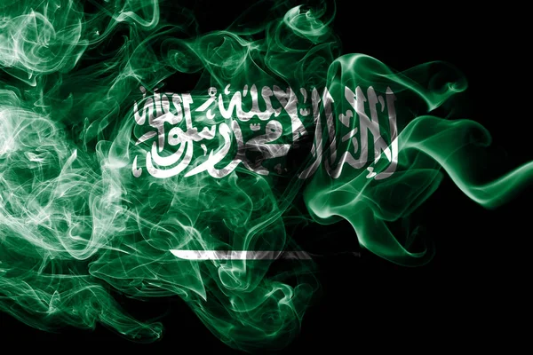 사우디 아라비아 연기 플래그 — 스톡 사진