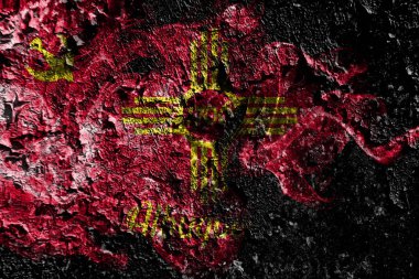 Albuquerque, New Mexico eski kirli wal dumanlı mistik bayrağı