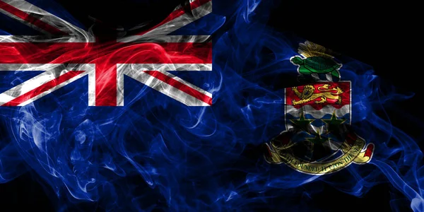 Bandera de humo de Islas Caimán, Territorios Británicos de Ultramar, Gran Bretaña —  Fotos de Stock